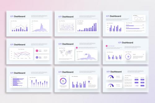 Simple KPI Dashboard - PowerPoint Template