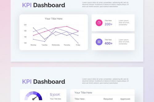 Simple KPI Dashboard - PowerPoint Template