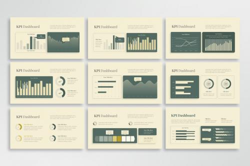 Classic KPI Dashboard - PowerPoint Template