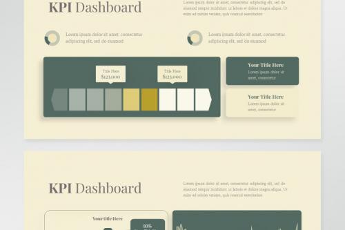 Classic KPI Dashboard - PowerPoint Template