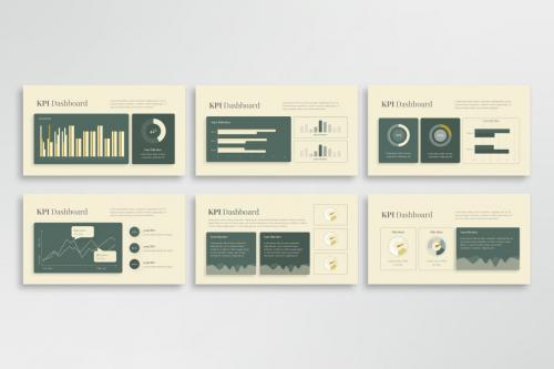 Classic KPI Dashboard - PowerPoint Template