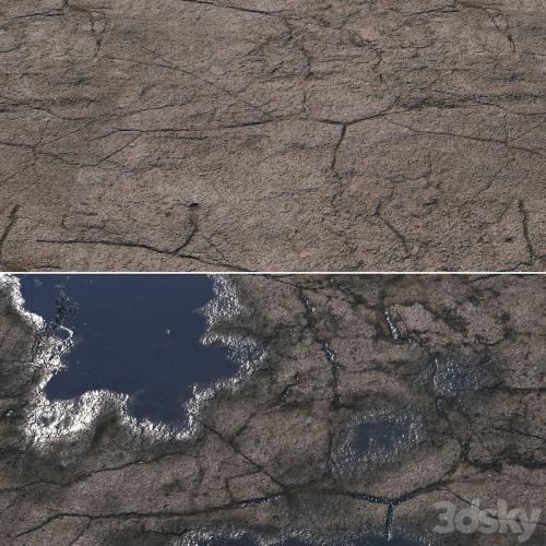 Wet asphalt material 05 4k seamless PBR