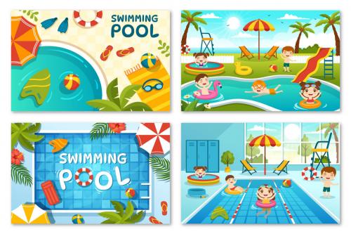 Deeezy - 20 Swimming Pool Vector Illustration