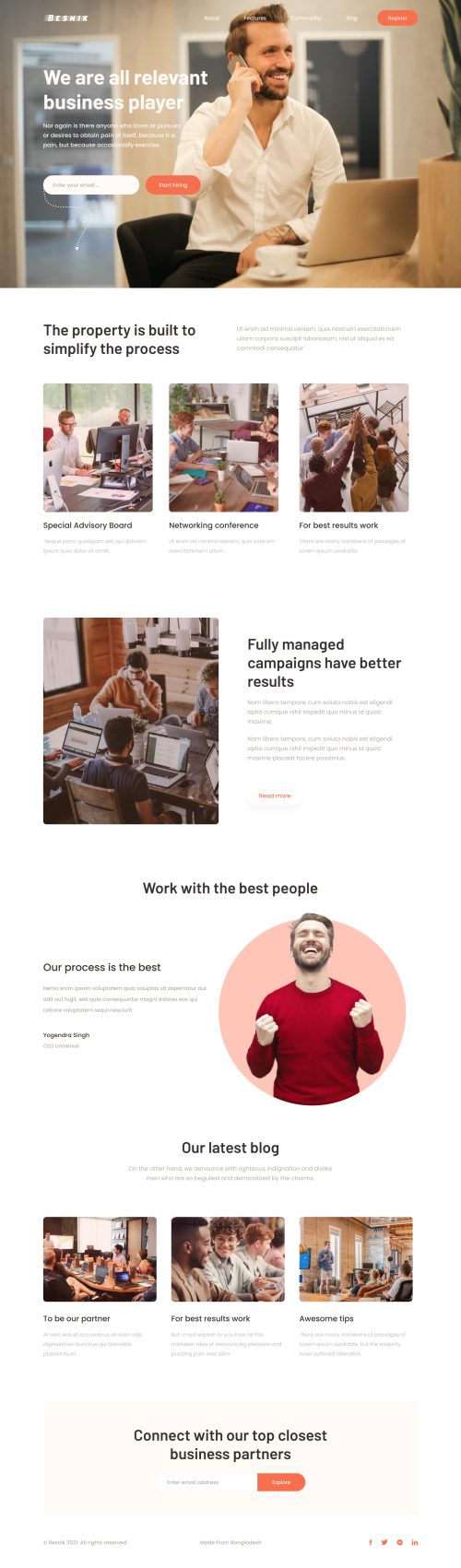 UIHut - Besnik Digital Agency Web Template - 8068