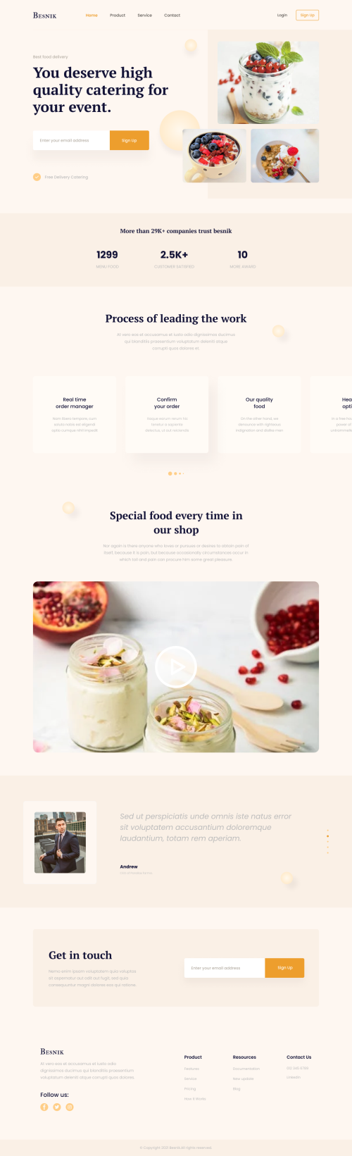 UIHut - Besnik Food Delivery Website - 8073