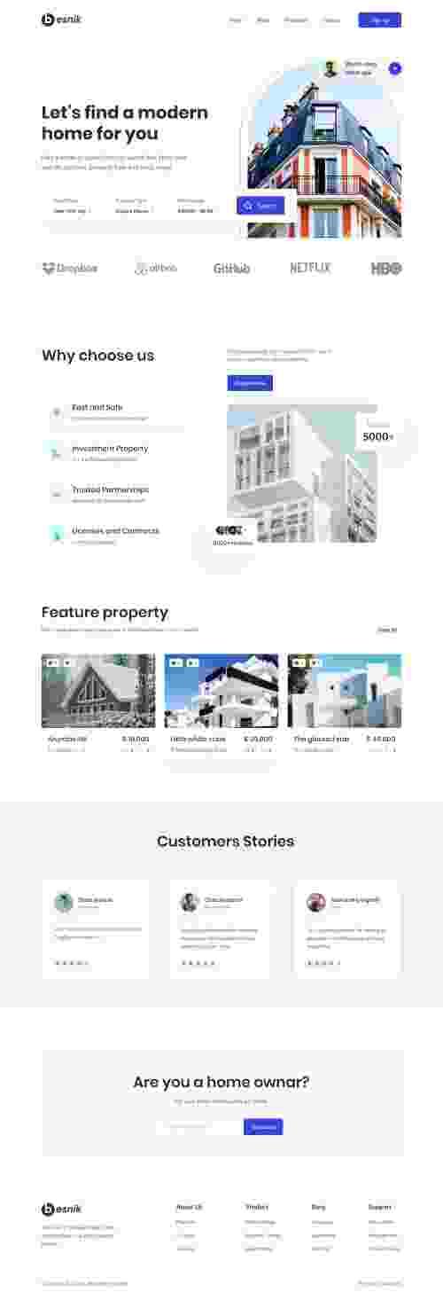 UIHut - Besnik Property Landing Page - 8077