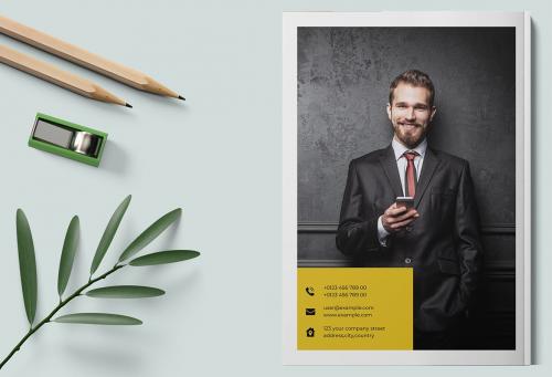 Men Fashion Magazine Design Template