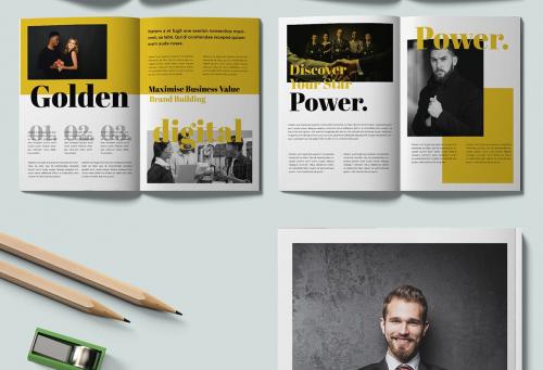 Men Fashion Magazine Design Template