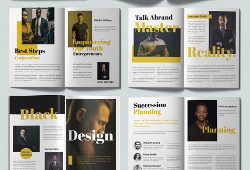 Men Fashion Magazine Design Template