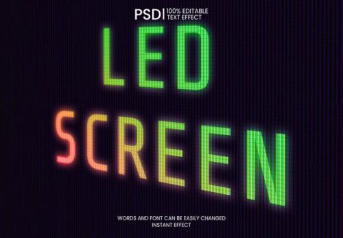 Editable Led Screen Text Effect