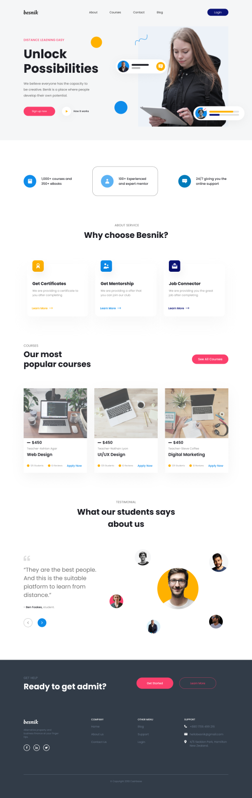 UIHut - Online Education Landing Page - 8093