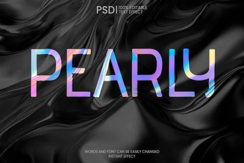 Editable Pearly Text Effect