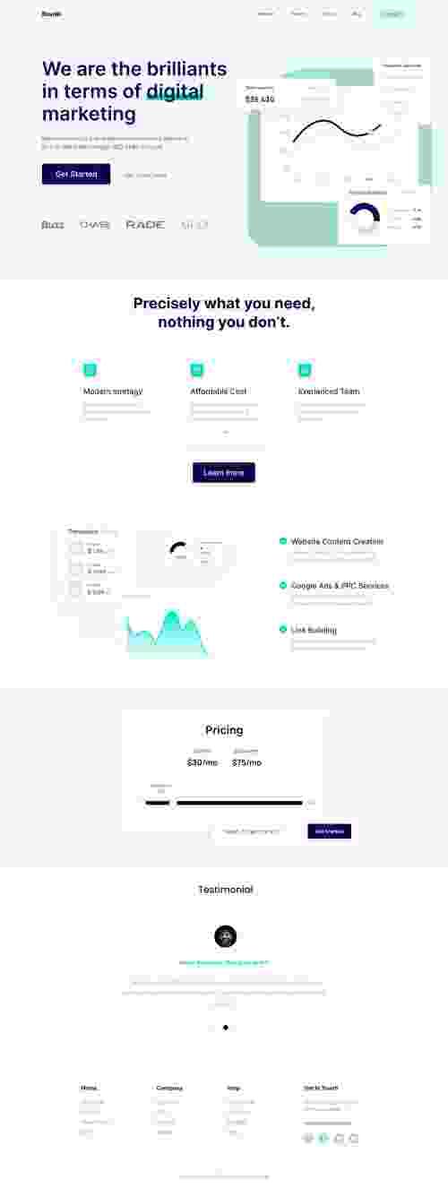 UIHut - Digital Marketing Landing Page Template - 8099