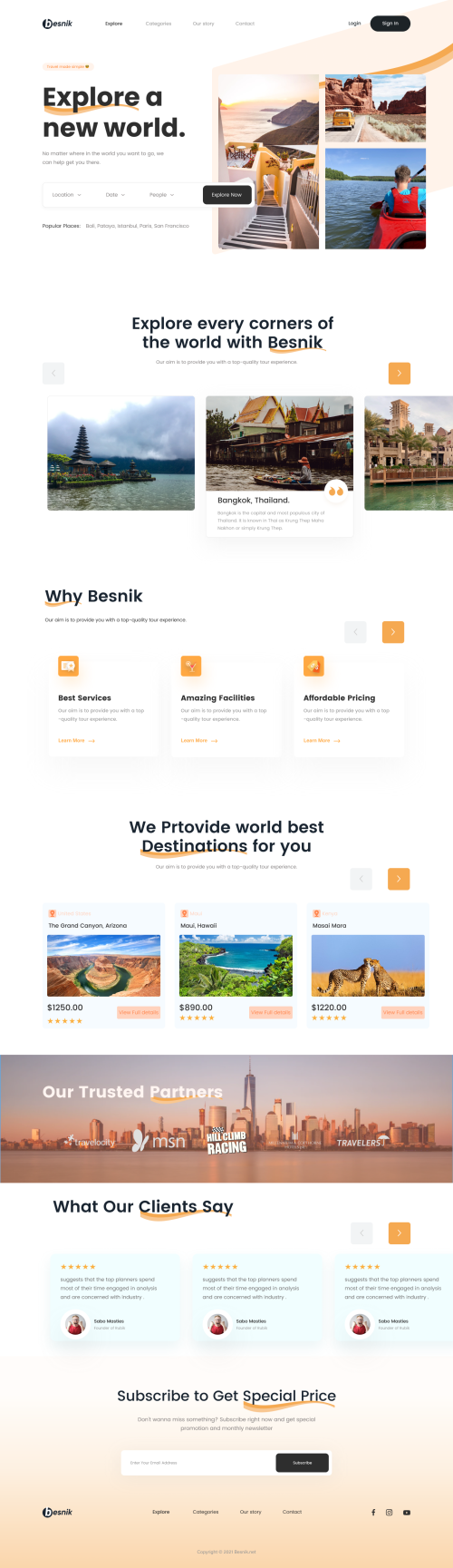 UIHut - Travel Agency Landing Page - 8102