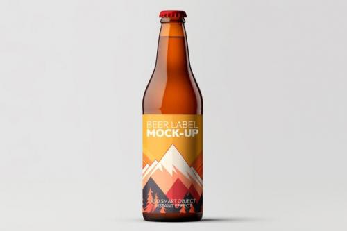 Realistic Mockup Of Beer Brand Label