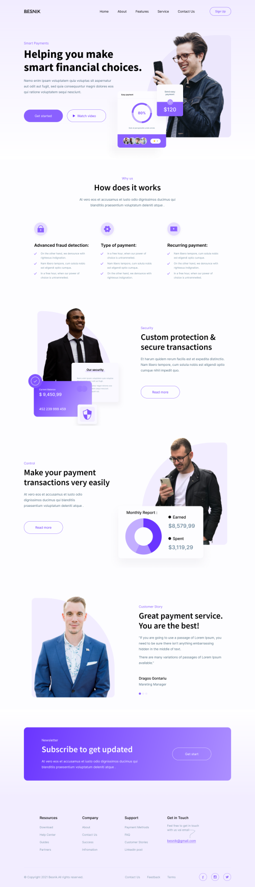 UIHut - Online Payment Landing Page  - 8107