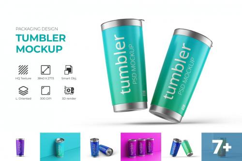 Deeezy - Stainless Thermos Tumbler Coffee Mug Mockups