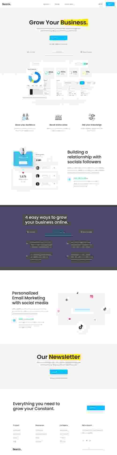 UIHut - Social Media Management Website - 8394