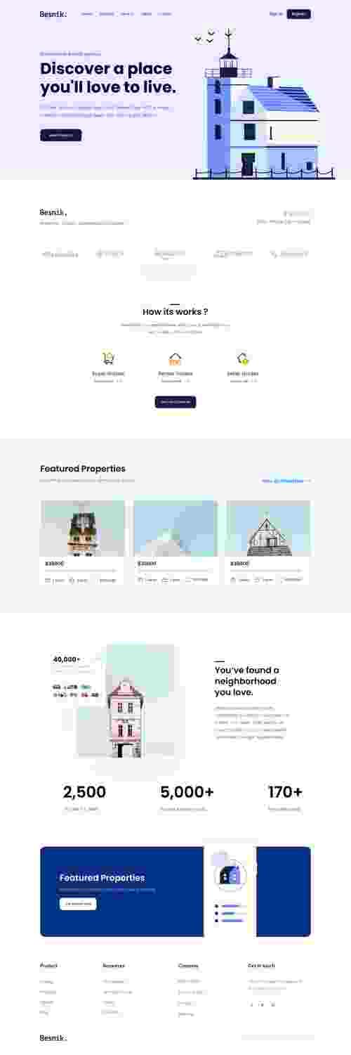 UIHut - Real Estate Landing Page - 8416