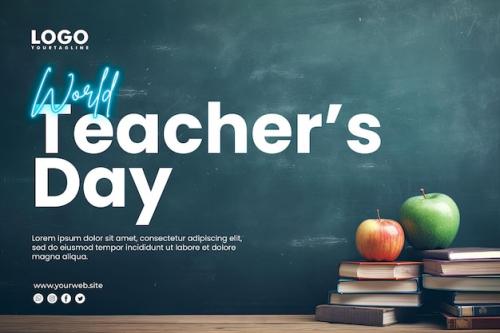 World Teachers Day Background And Banner Design