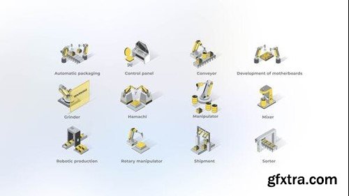 Videohive Manufacture - Isometric Icons 49871184