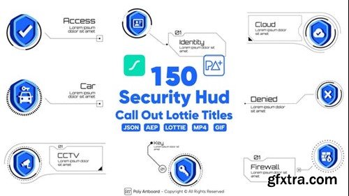 Videohive Security Hud Call Out Lottie Titles 49880920