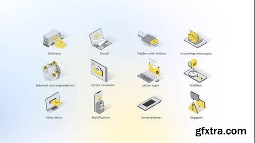 Videohive Mail - Isometric Icons 49871167