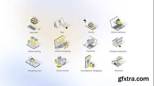 Videohive Online Shopping - Isometric Icons 49871248