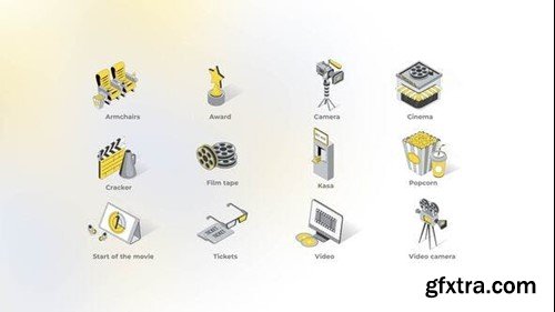 Videohive Cinema - Isometric Icons 49870912