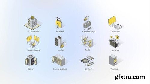 Videohive Server System - Isometric Icons 49871271