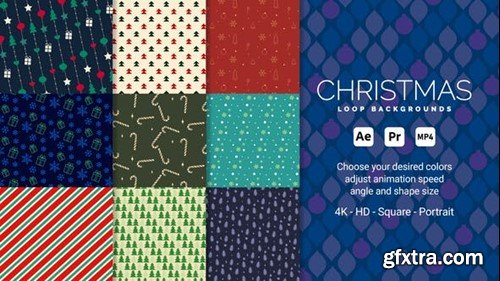 Videohive Christmas Loop backgrounds 49888535