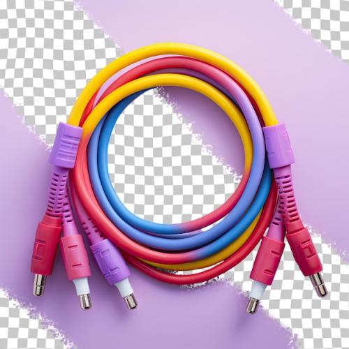 Multicolored 3 Rca Cable