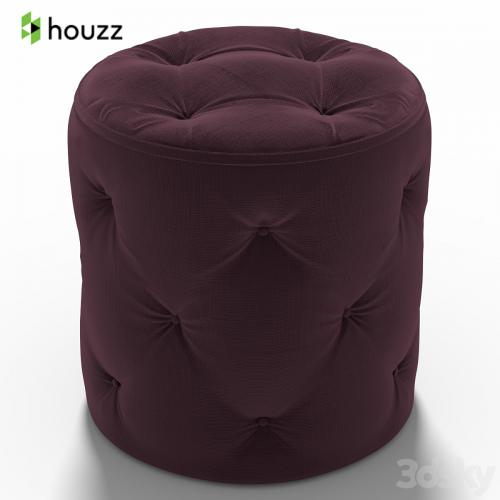 Stool Curves Tufted Round Ottoman, Purple