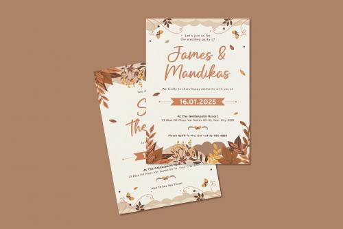 Brownie Sugar Wedding Invitation Template