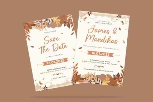 Brownie Sugar Wedding Invitation Template