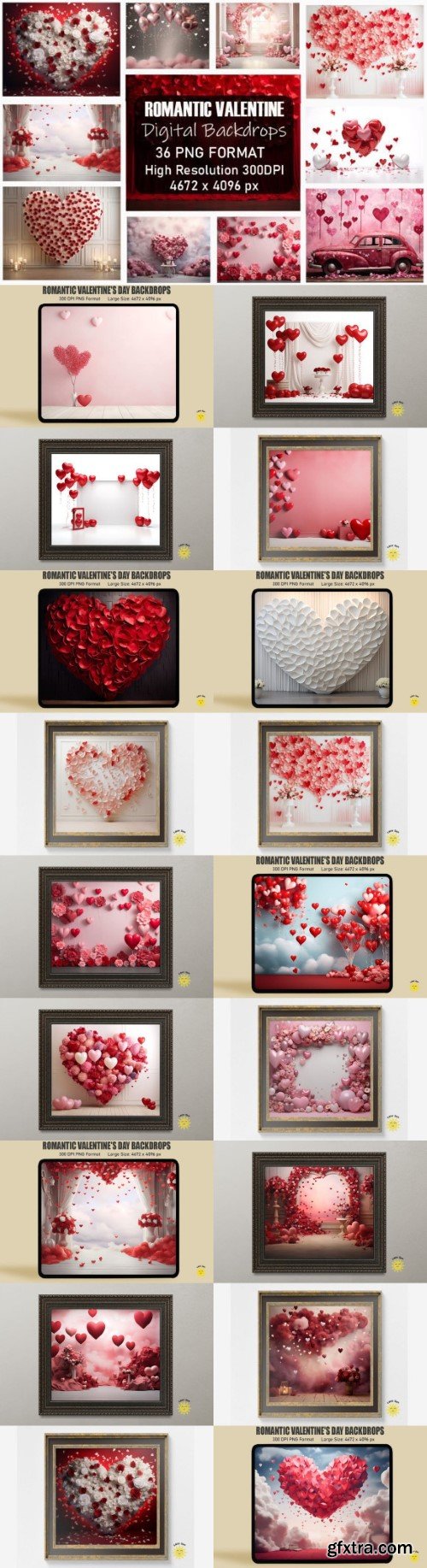 Romantic Valentine\'s Day Backdrops