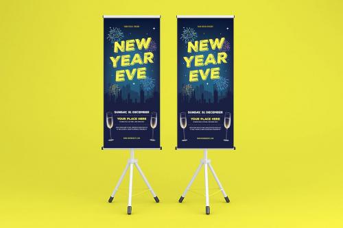 New Year Eve Roll Up Banner