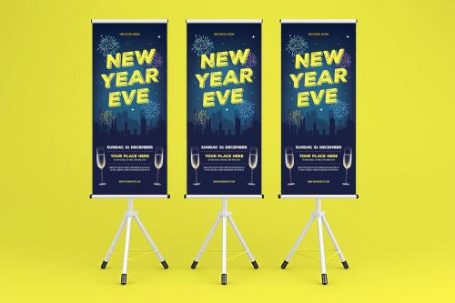 New Year Eve Roll Up Banner