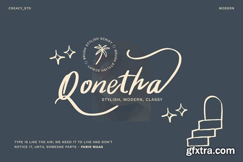 Qonetha - Brush Stylish Script 46ECHFR