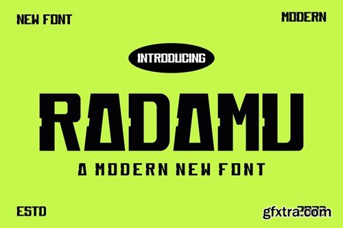 Radamu - Modern New Font 988UGYY