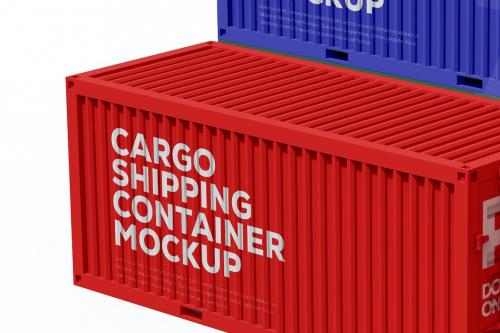 Shipping container mockup