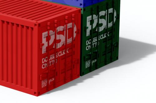 Shipping container mockup