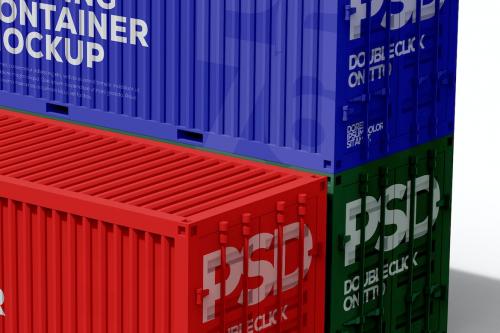 Shipping container mockup