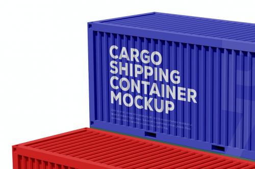 Shipping container mockup