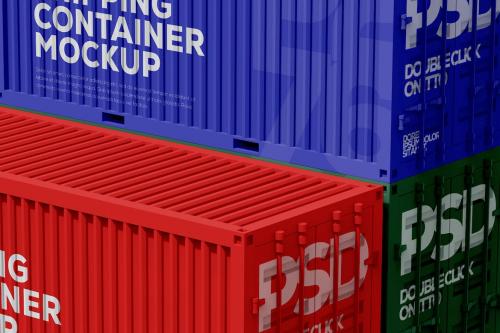 Shipping container mockup