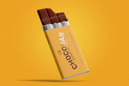 Deeezy - Chocolate Candy Bar Packaging Mockups - Floating Version