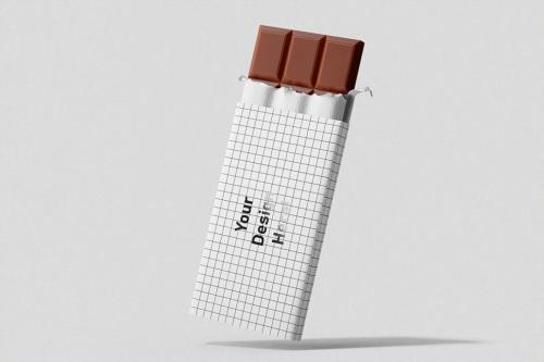 Deeezy - Chocolate Candy Bar Packaging Mockups - Floating Version