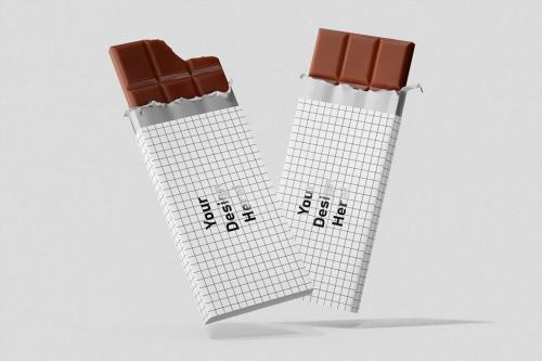 Deeezy - Chocolate Candy Bar Packaging Mockups - Floating Version