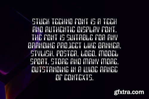 Stuck Techno Font NAZF47P