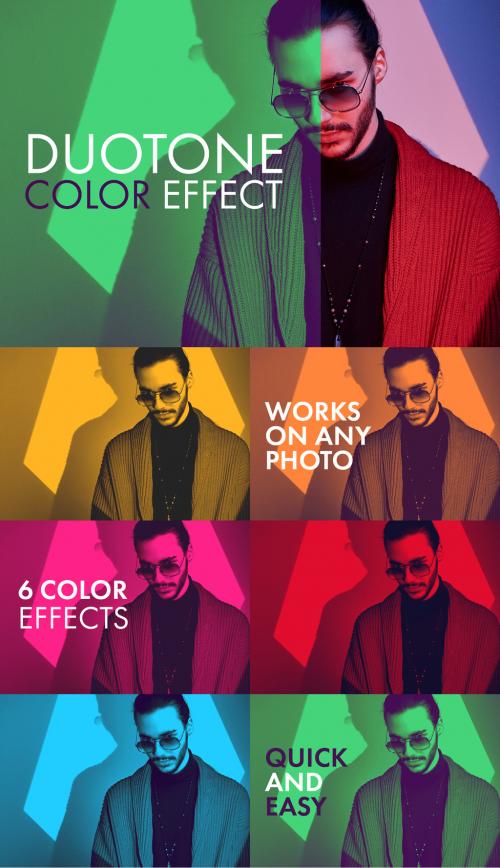 Photo Duotone Effect Mockup - 331498844